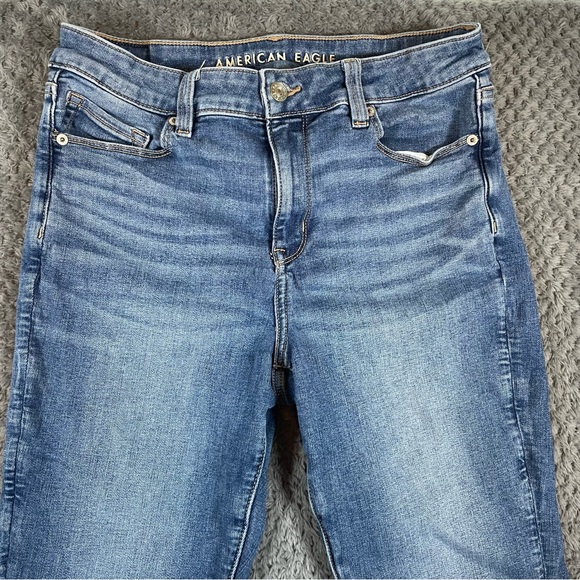 American Eagle Hi-Rise Skinny Kick Jeans Womens Size 10 X-Short Bootcut Denim - Picture 2 of 11